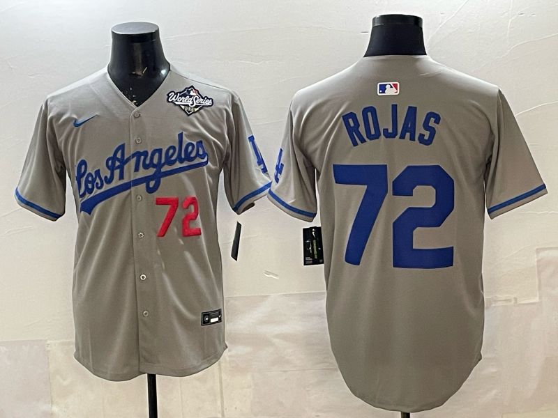 Men 2025 Los Angeles Dodgers #72 Rojas Grey Game Nike MLB Jersey style 006->los angeles dodgers->MLB Jersey
